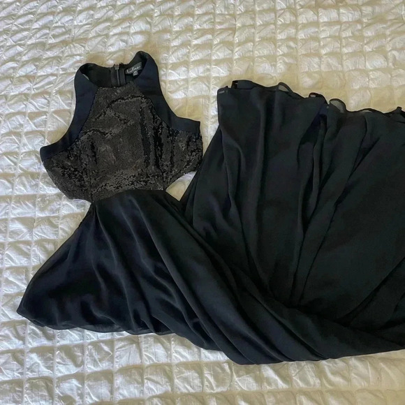 Lulus black chiffon sequin maxi dress - Picture 5 of 13